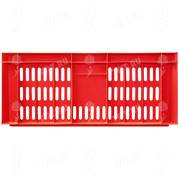 Пластиковый ящик, красный, 600*400*250 мм