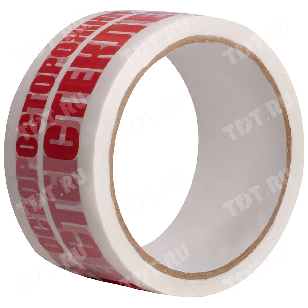Клейкая лента с печатью «Осторожно стекло», 48мм*36м*40мкм