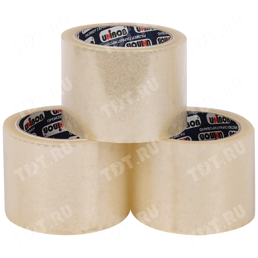 Клейкая лента прозрачная широкая Unibob®, 72мм*66м*45мкм