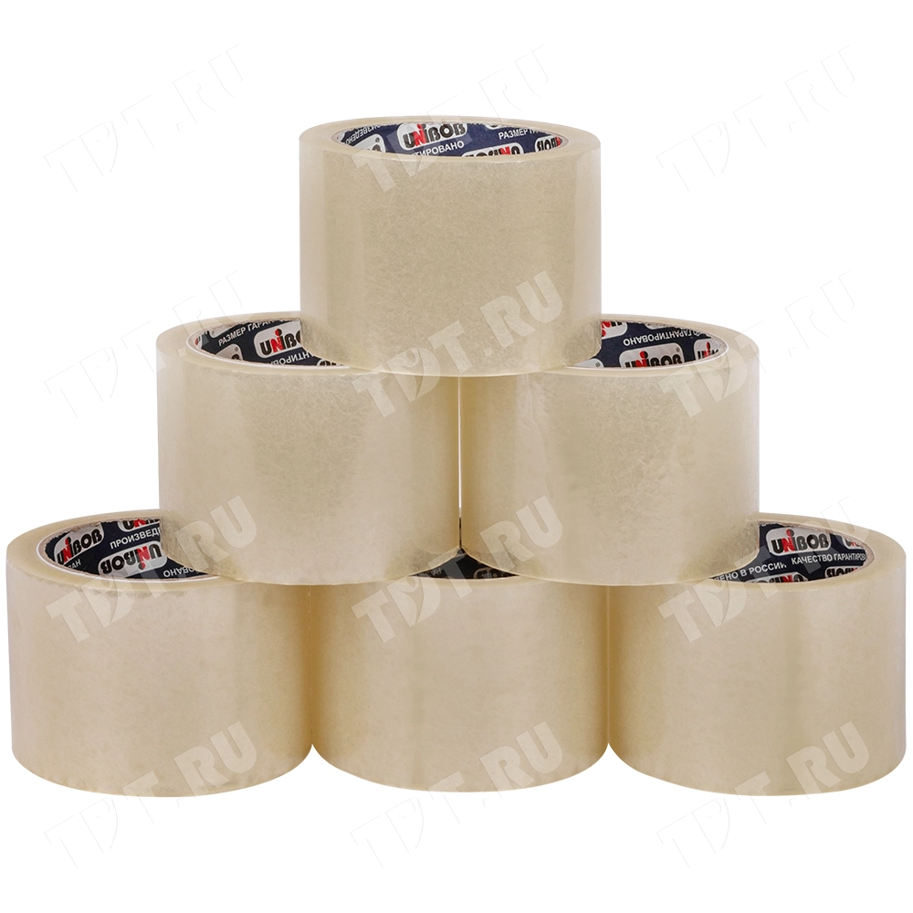 Клейкая лента прозрачная широкая Unibob®, 72мм*66м*45мкм