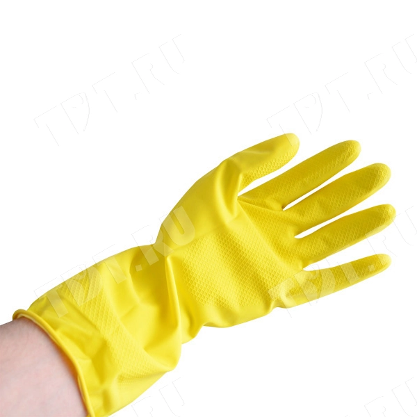 Перчатки хозяйственные латексные (размер L)
