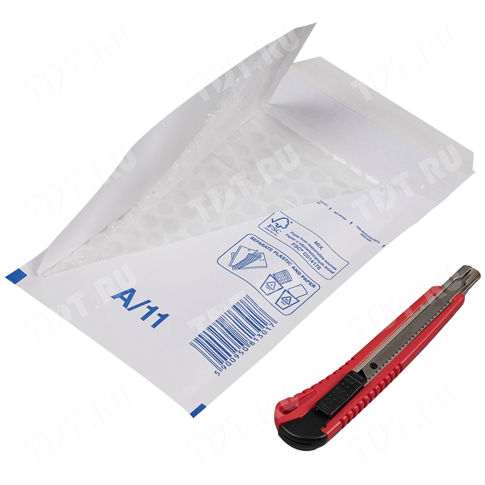 Белый крафт пакет с прослойкой, 12*17 см, А-11 (А/000)