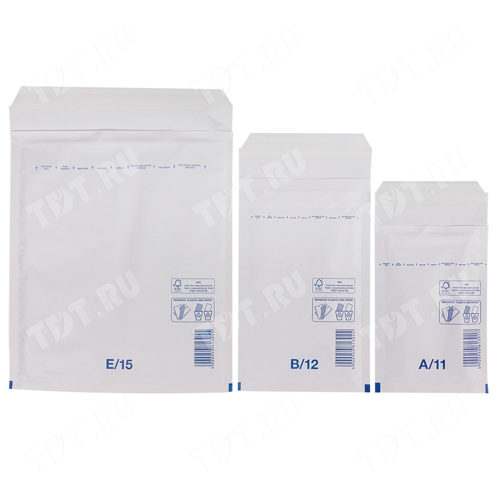 Белый крафт пакет с прослойкой, 12*17 см, А-11 (А/000)