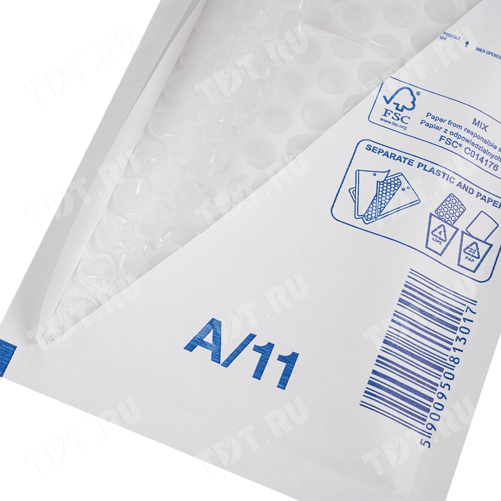 Белый крафт пакет с прослойкой, 12*17 см, А-11 (А/000)