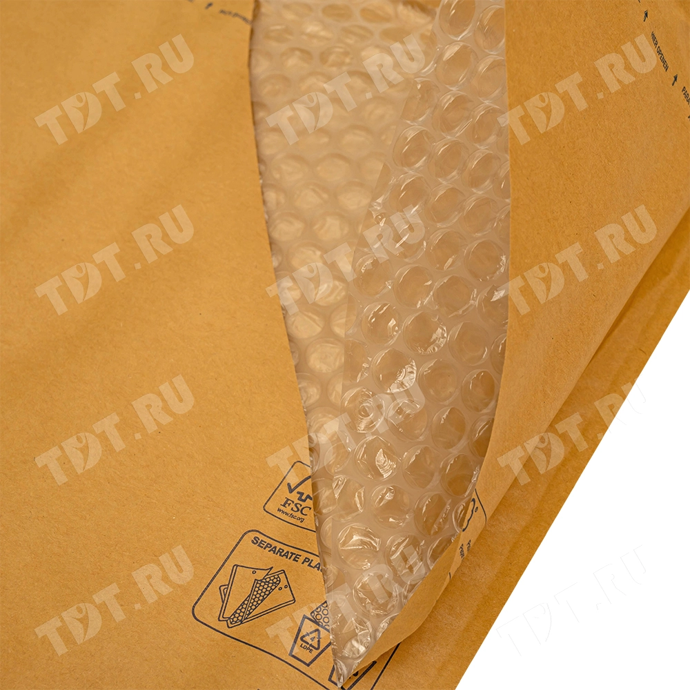 Бурый крафт пакет с прослойкой, 24*27 см, E-15-G (E/2)