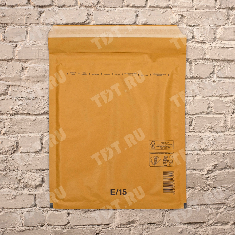 Бурый крафт пакет с прослойкой, 24*27 см, E-15-G (E/2)