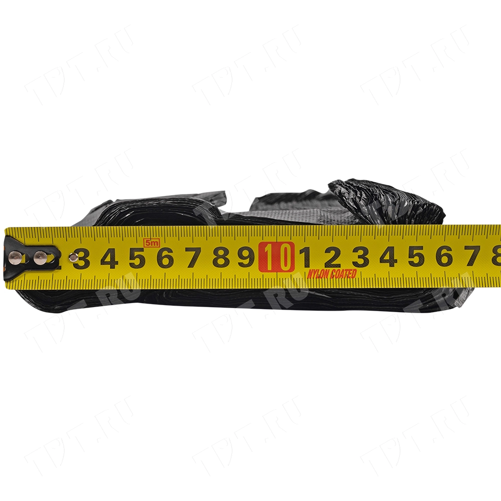 Черный пакет майка ПНД, 25+12*45см, 9 мкм, 100шт.