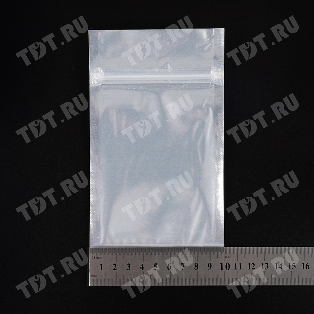 Фольгированный дой-пак с zip lock, серебристый с прозрачной стороной, 10*15+3 см, 93 мкм, 100 шт.