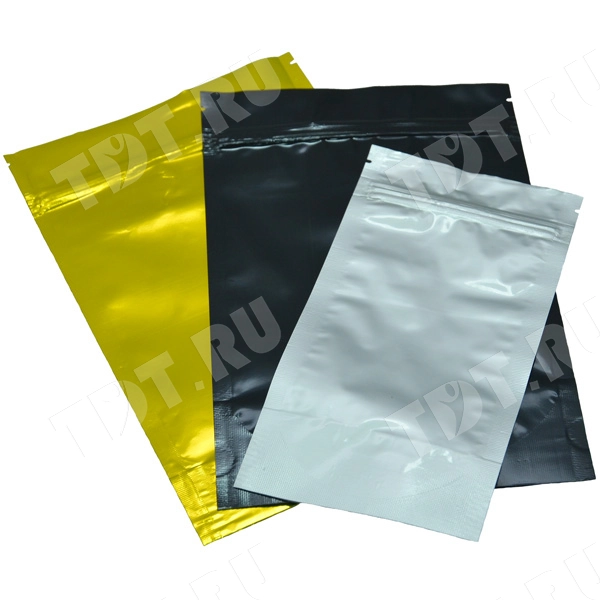 Фольгированный дой-пак с zip lock, серебристый с прозр. стороной, 10*15+3 см, 93 мкм (100 шт/уп)