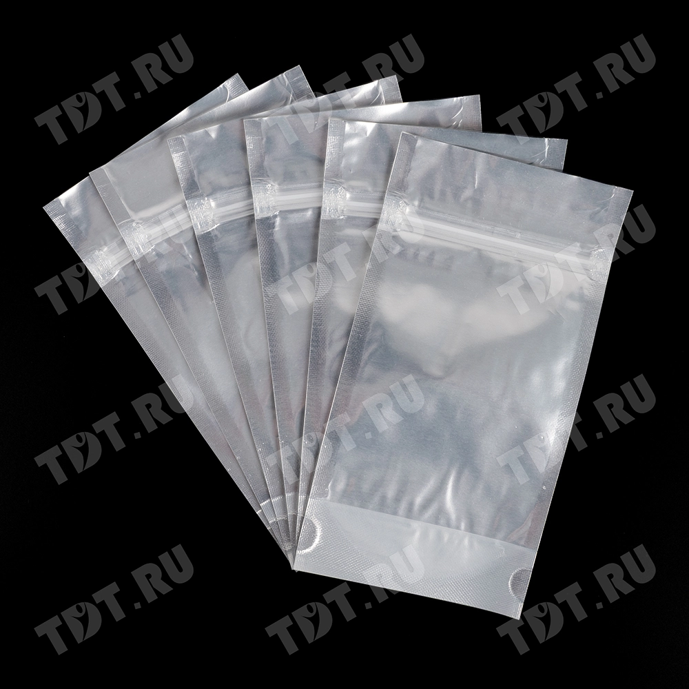 Фольгированный дой-пак с zip lock, серебристый с прозрачной стороной, 10*15+3 см, 93 мкм, 100 шт.