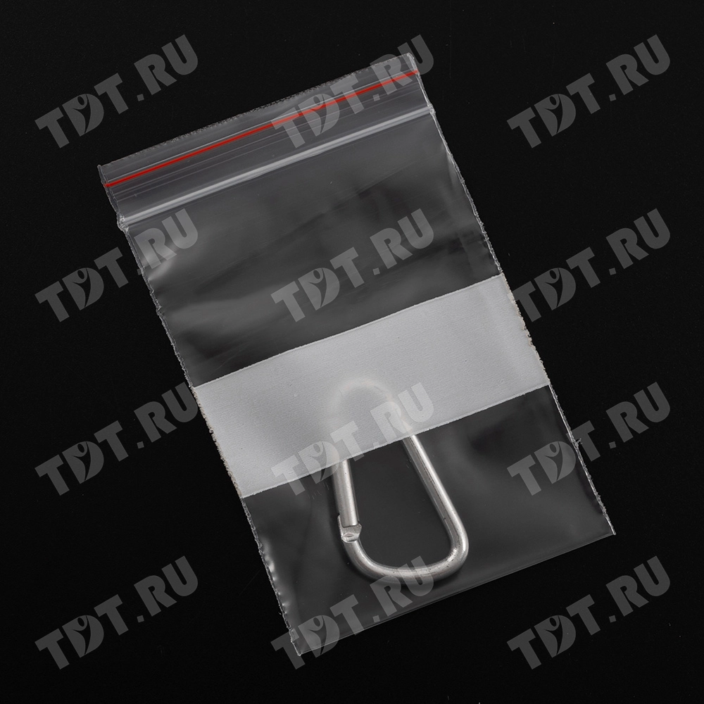 Пакеты Zip Lock с полосой для надписи, 70*100 мм, 60 мкм, 100 шт.