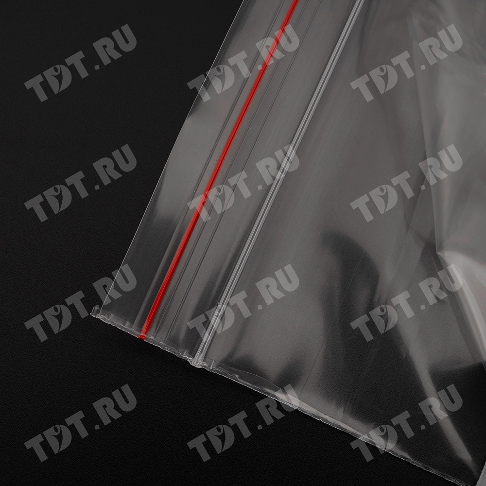 Пакет Zip Lock с полосой для надписи, прозрачный, 120*180 мм, 60 мкм, 100 шт.