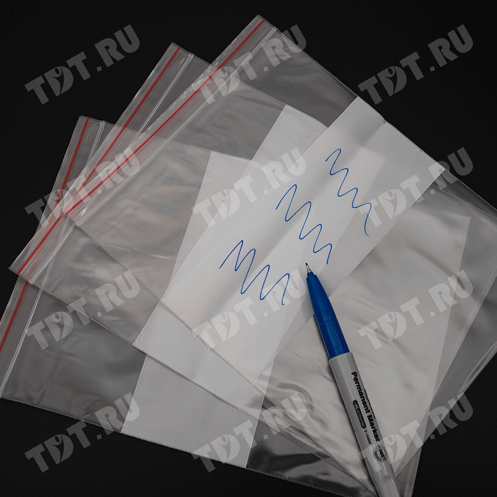 Пакет Zip Lock с полосой для надписи, прозрачный, 150*200 мм, 60 мкм, 100 шт.