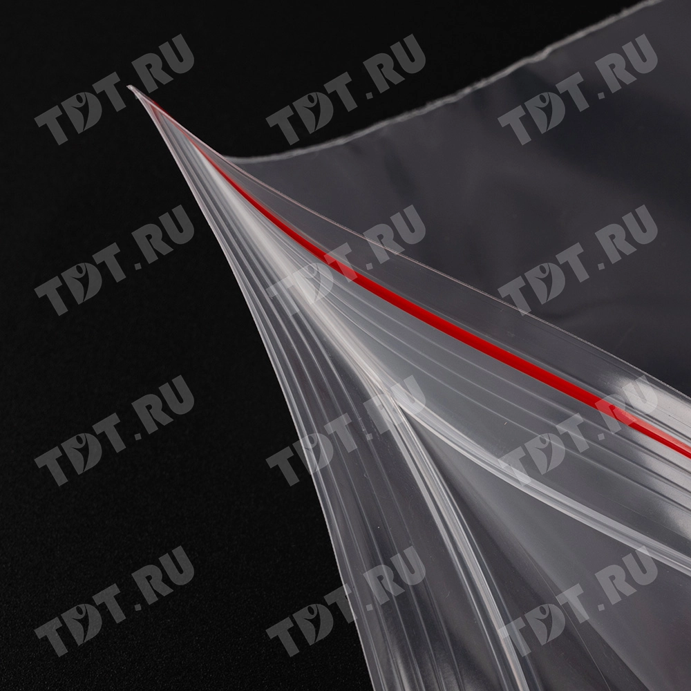 Пакет Zip Lock с полосой для надписи, прозрачный, 200*300 мм, 80 мкм, 100 шт.