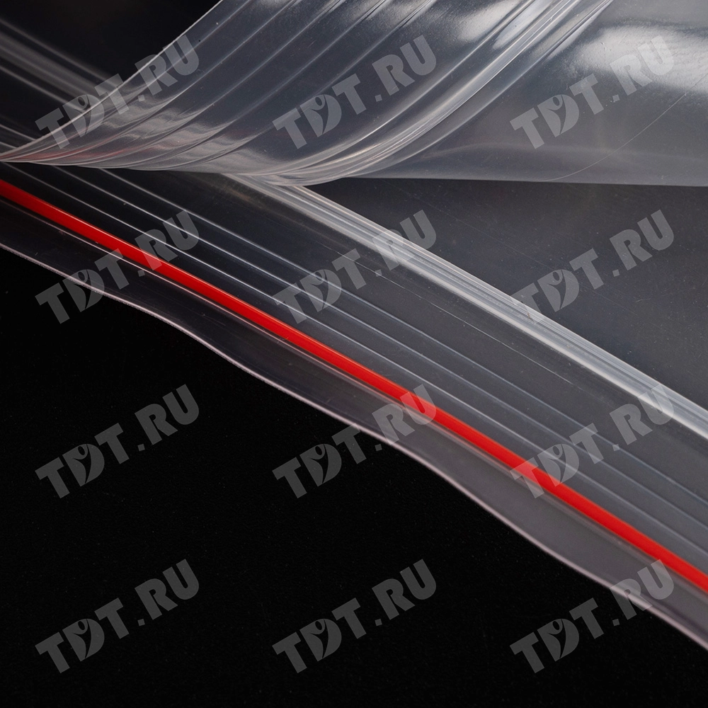 Пакет Zip Lock с полосой для надписи, прозрачный, 200*300 мм, 80 мкм, 100 шт.