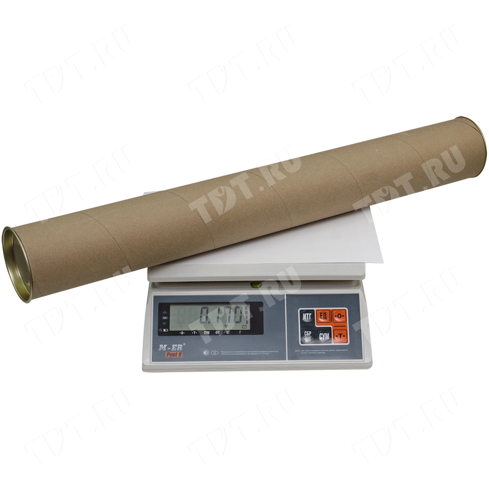 Картонный тубус с жестяной крышкой, 80*640 мм