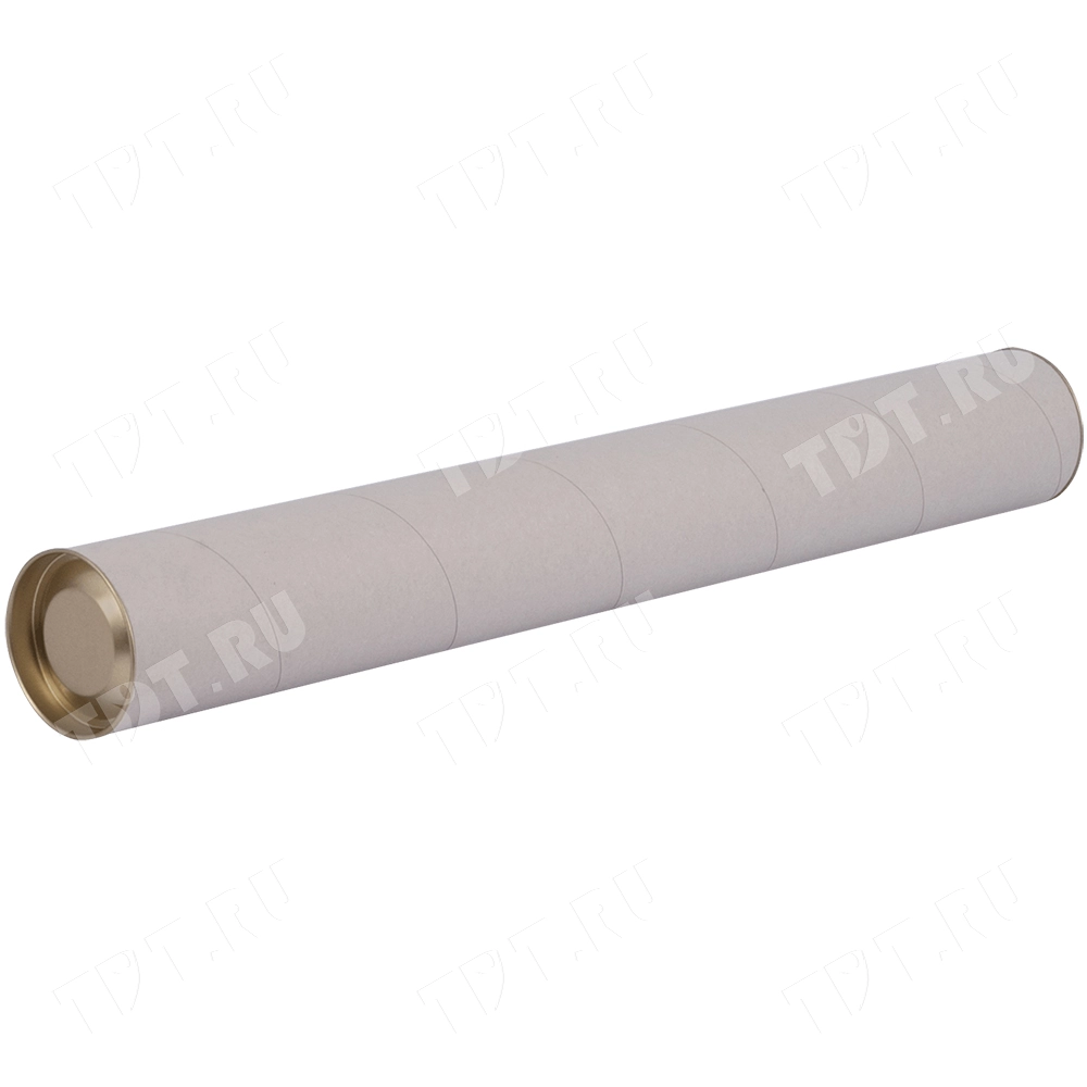 Картонный тубус с жестяной крышкой, 80*640 мм