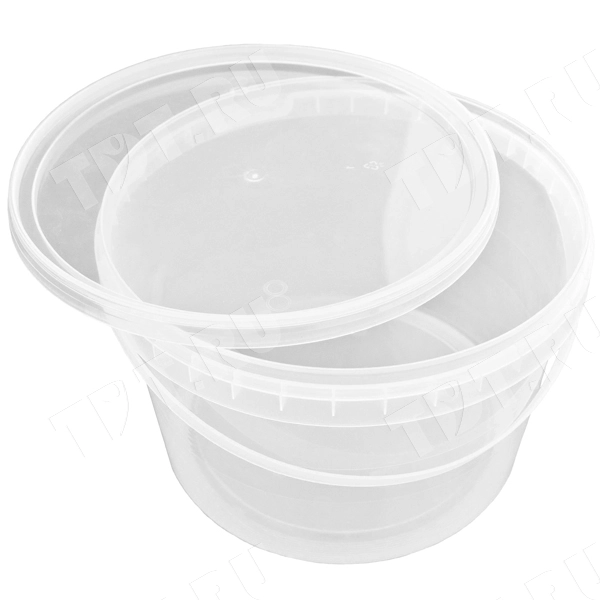 Пластиковое ведро с крышкой, от 0 до +80 °C, 2000мл