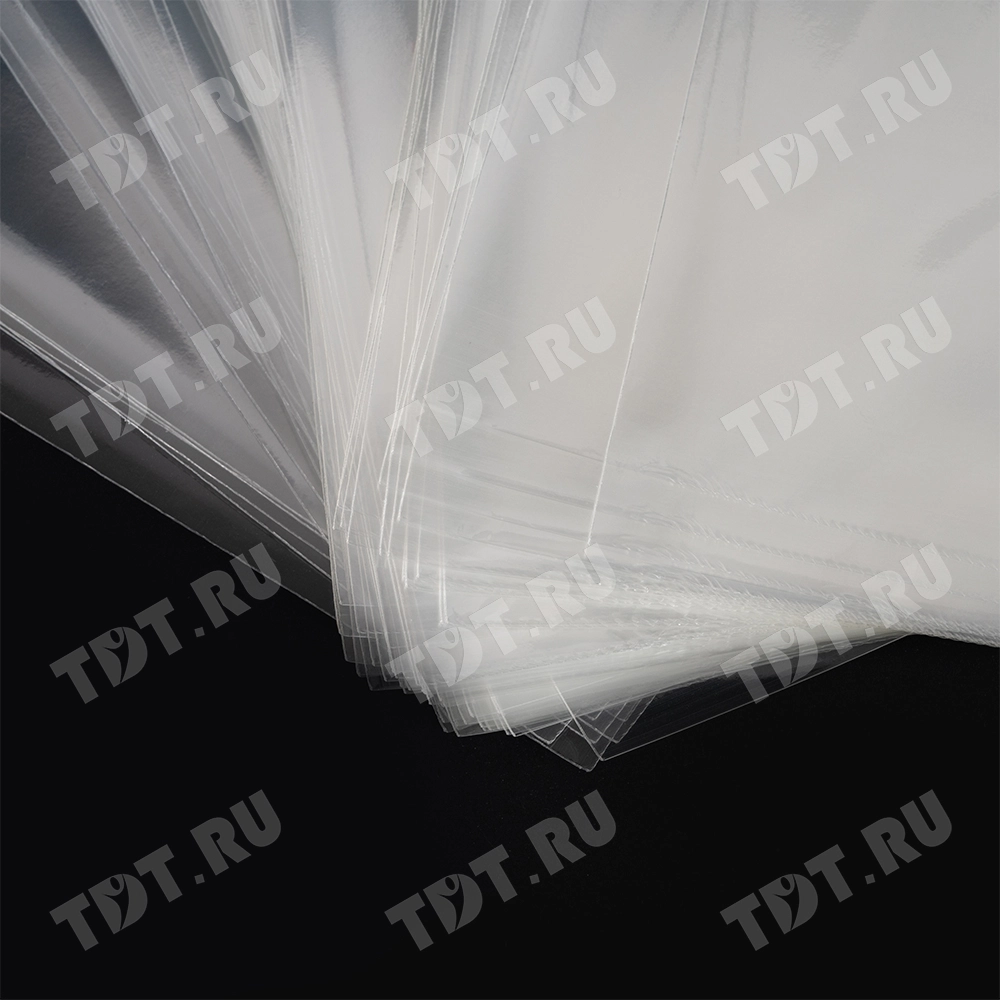Прозрачный БОПП пакет с клеевым клапаном, 45*32 см, 100 шт.