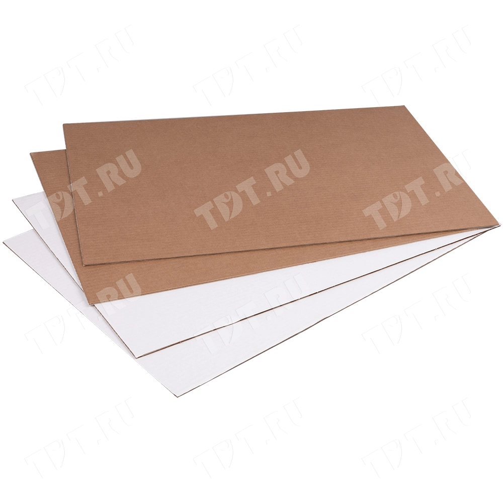 Гофрокартон Т23, бело-бурый, 1200*800 мм