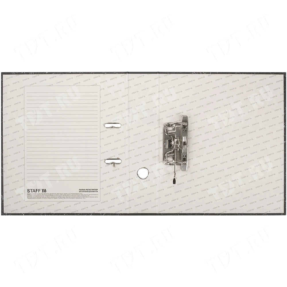 Папка-регистратор STAFF «Basic», 70 мм, А4, черный мрамор