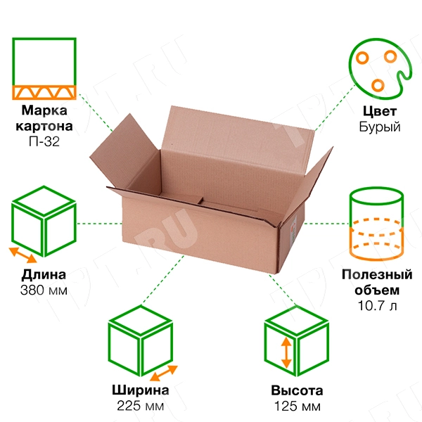 Короб пятислойный №25, 380*225*125 мм