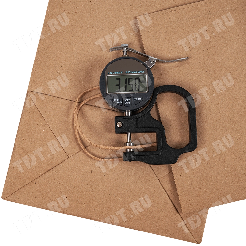 Крафт пакет с крученой ручкой, 70 г/м², 22*12*25 см