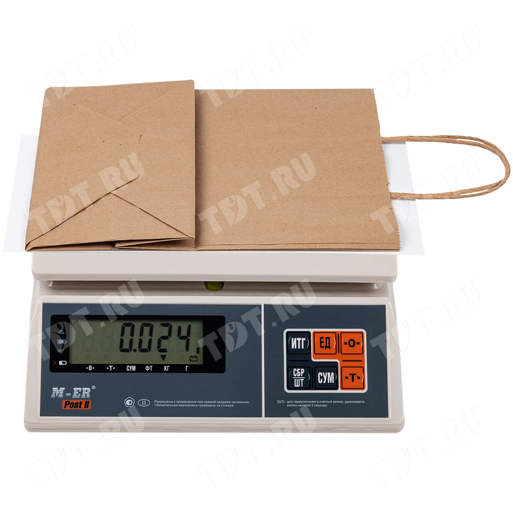 Крафт пакет с крученой ручкой, 70 г/м², 22*12*25 см