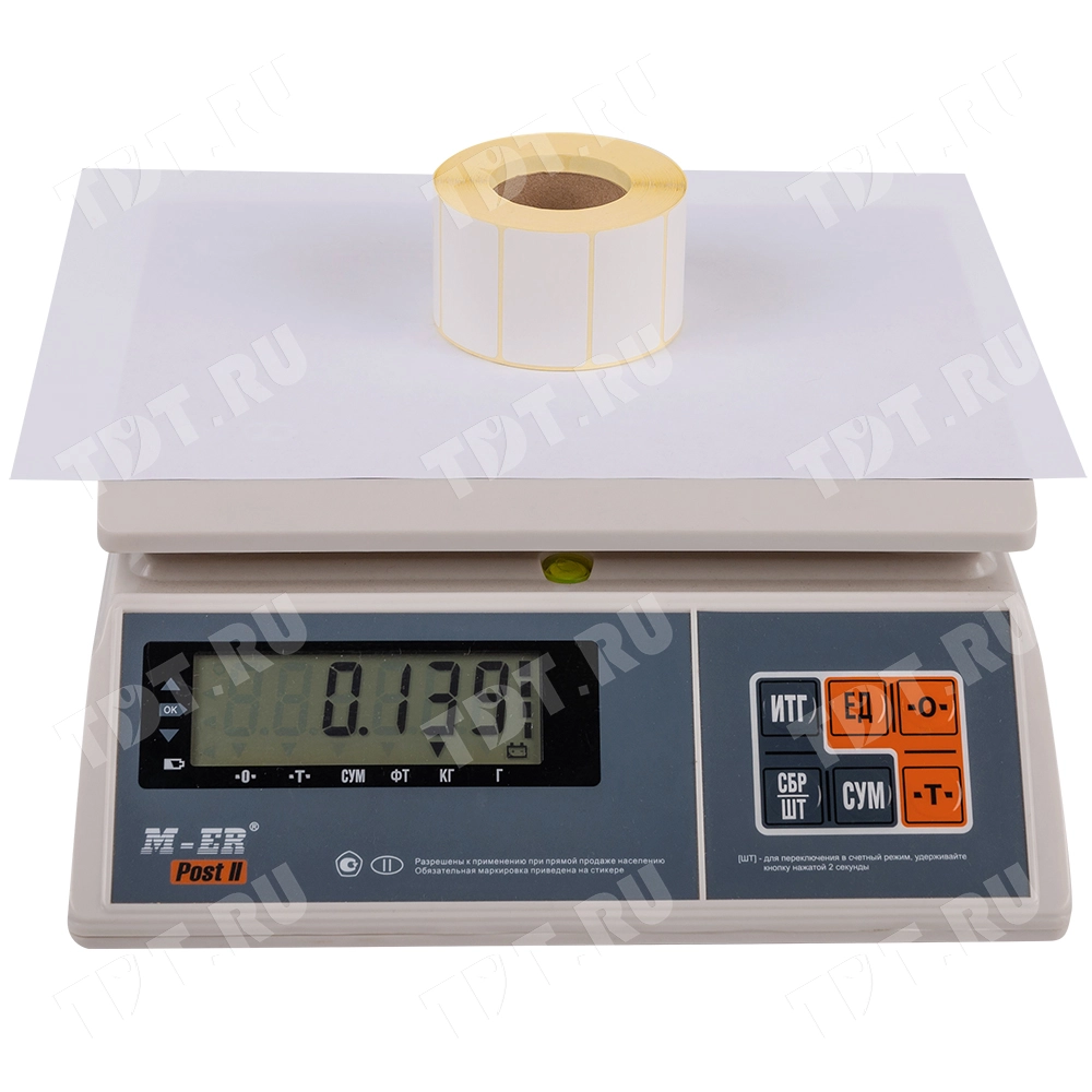 Термоэтикетки самоклеящиеся TOP 43*25 мм, втулка 40 мм, 1000 шт./рол.