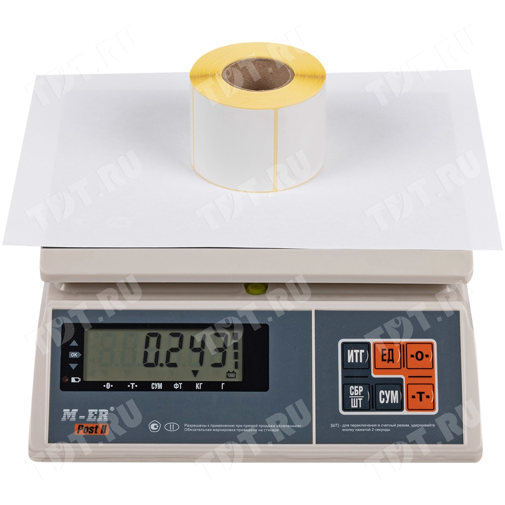 Термоэтикетки самоклеящиеся ЭКО 58*60 мм, втулка 40 мм, 500 шт./рол.