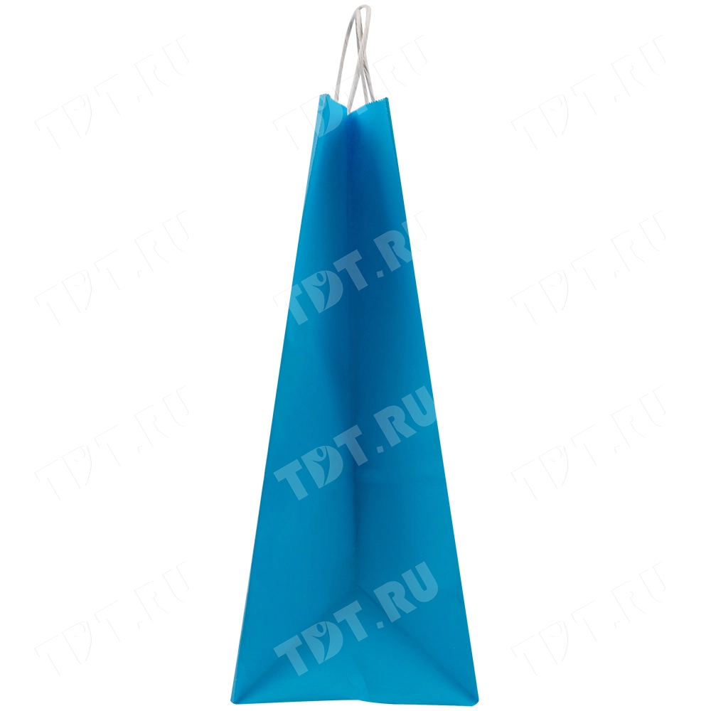 Крафт пакет с крученой ручкой «Голубой», 80 г/м², 25*11*32 см