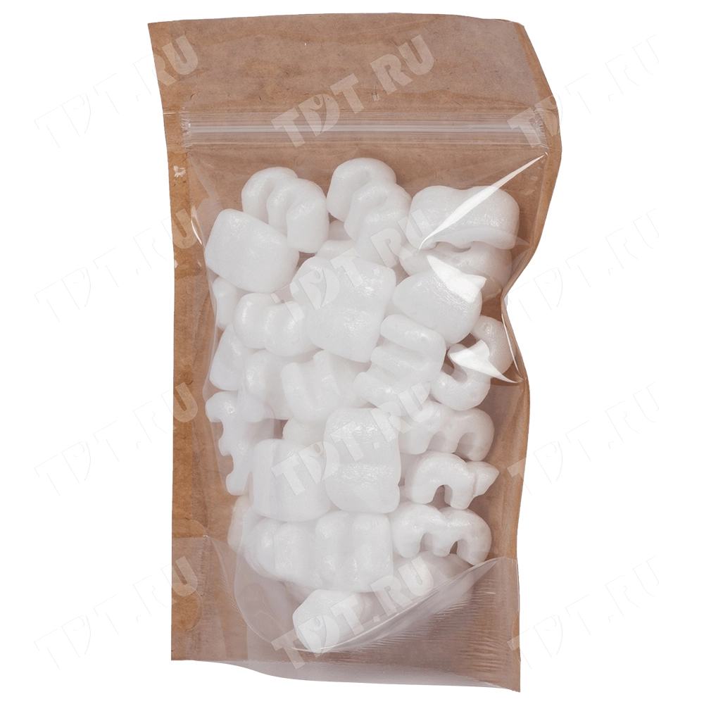 Крафт дой-пак с zip lock и окошком, 15*17+4 см, 100 шт.