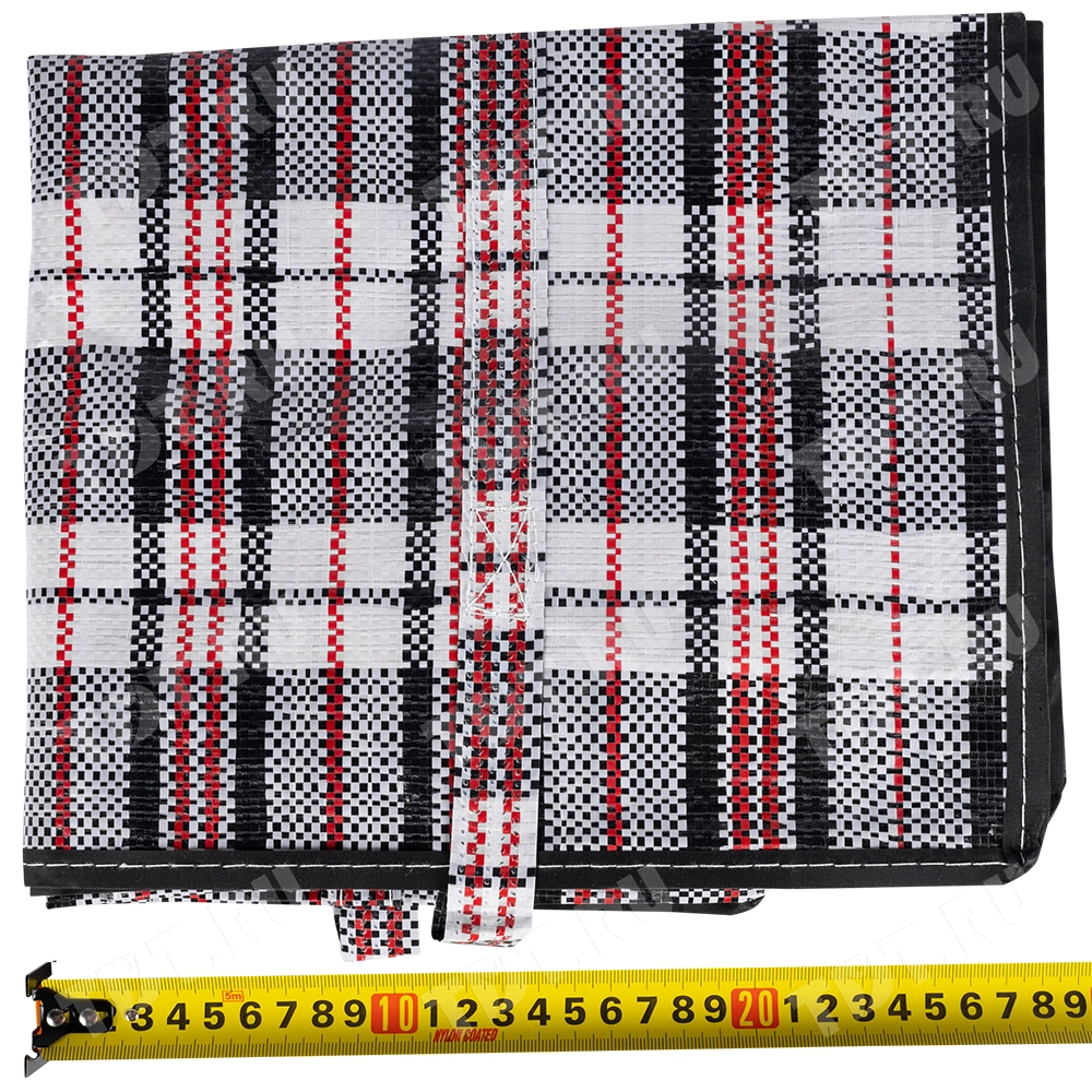 Сумка однослойная хозяйственная, 56 л, 50*25*45 см, чёрно-красная