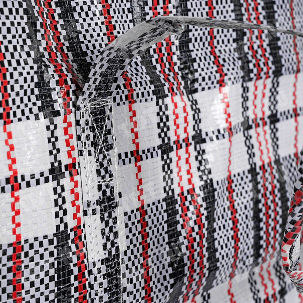 Сумка однослойная хозяйственная, 56 л, 50*25*45 см, чёрно-красная