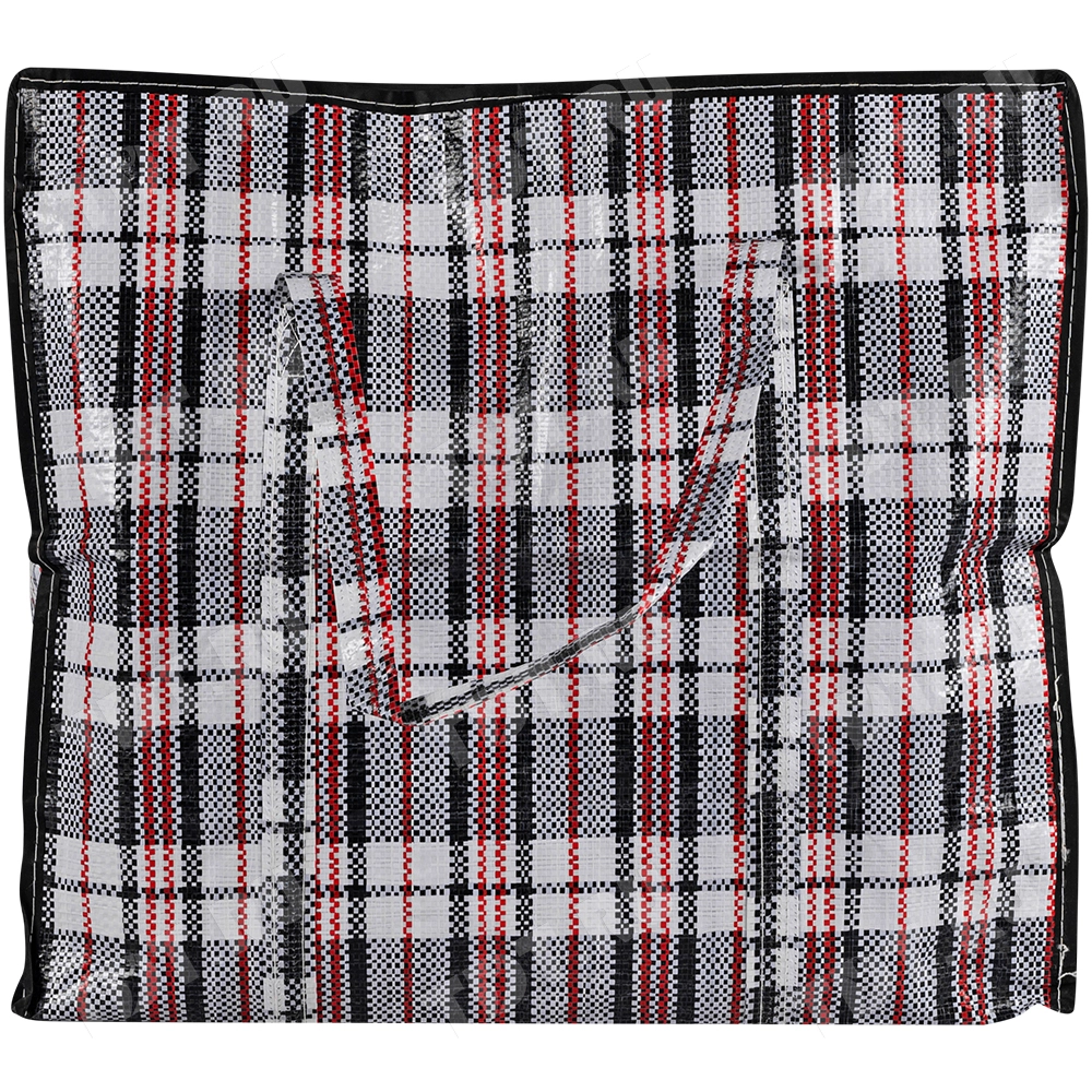 Сумка однослойная хозяйственная, 56 л, 50*25*45 см, чёрно-красная