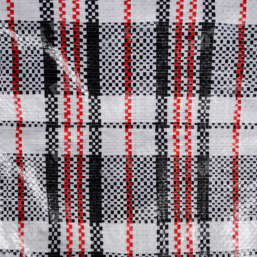 Сумка однослойная хозяйственная, 68 л, 60*25*45 см, чёрно-красная