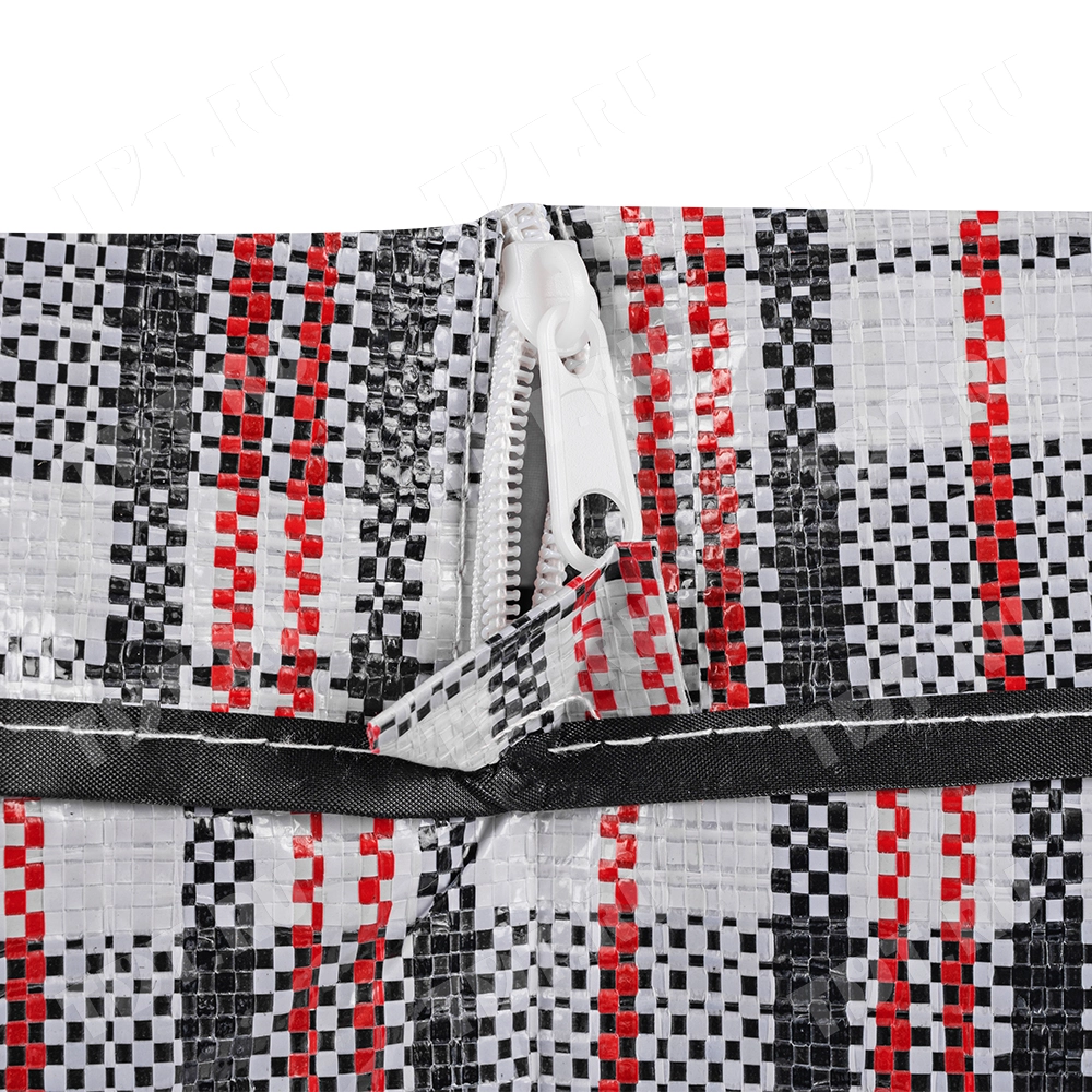 Сумка однослойная хозяйственная, 68 л, 60*25*45 см, чёрно-красная