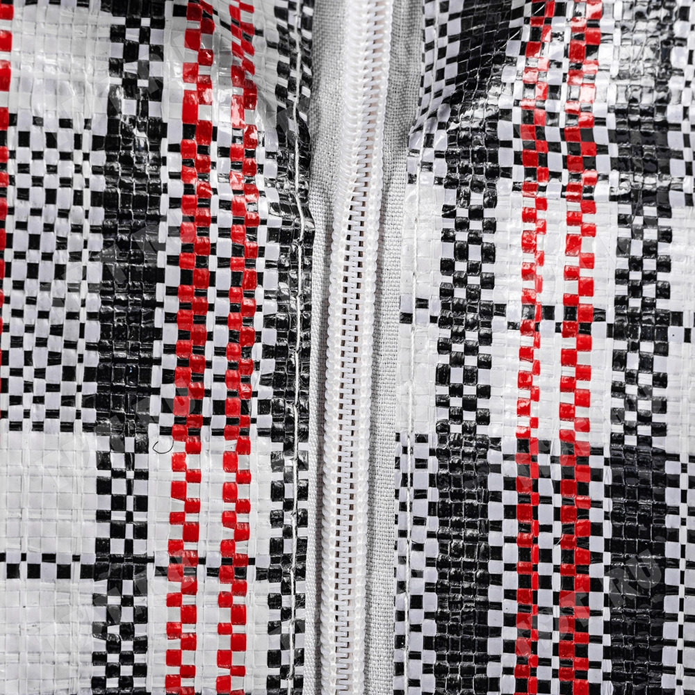 Сумка однослойная хозяйственная, 68 л, 60*25*45 см, чёрно-красная