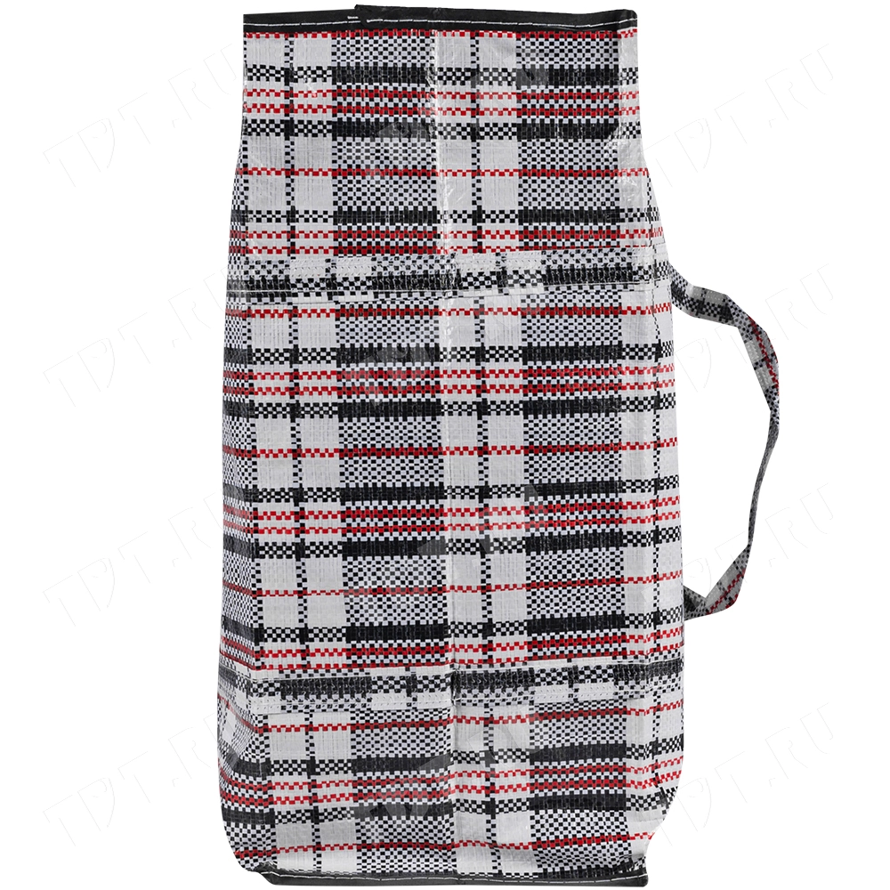 Сумка однослойная хозяйственная, 90 л, 60*30*50 см, чёрно-красная