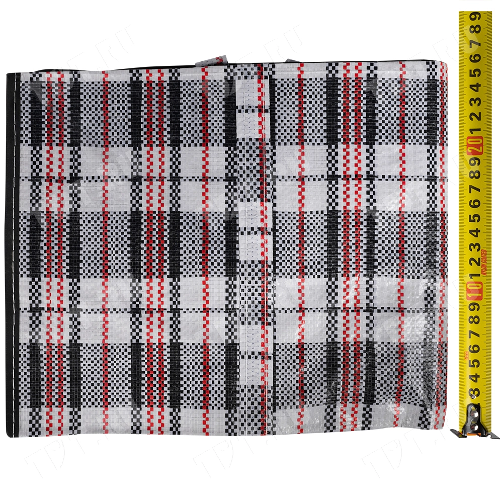 Сумка однослойная хозяйственная, 90 л, 60*30*50 см, чёрно-красная