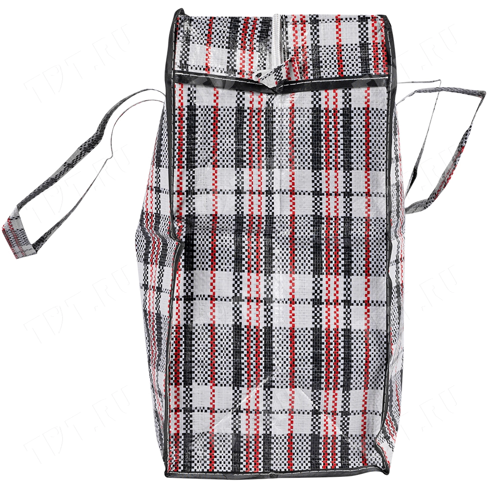 Сумка однослойная хозяйственная, 90 л, 60*30*50 см, чёрно-красная