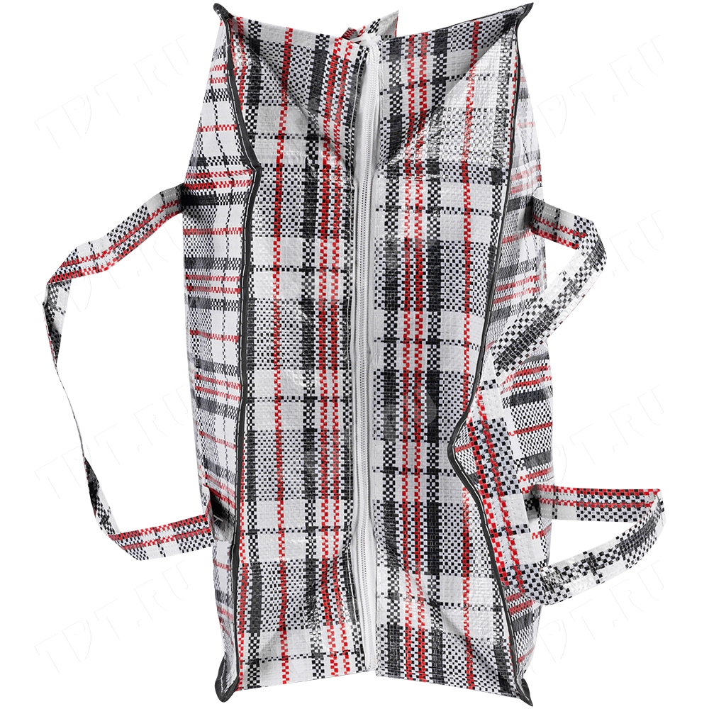 Сумка однослойная хозяйственная, 90 л, 60*30*50 см, чёрно-красная