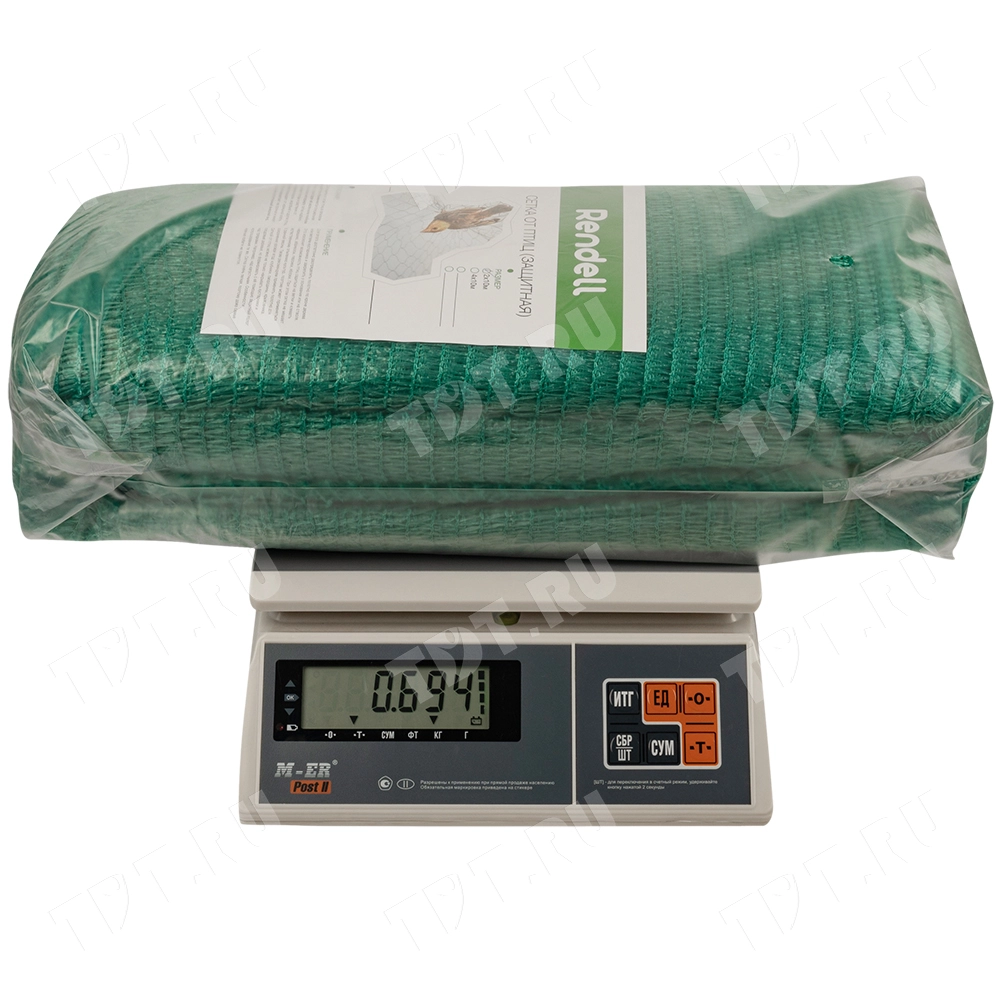 Фасадная сетка защитная, зеленая, 35 г/м², 2*10 м, затенение 35-40%