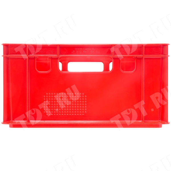 Мясной ящик Е2, красный, сплошной, 600*400*200 мм