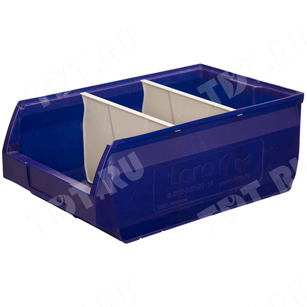 Ящик для склада Palermo PP, синий, 500*310*200 мм