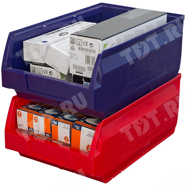 Ящик для склада Palermo PP, синий, 500*310*200 мм