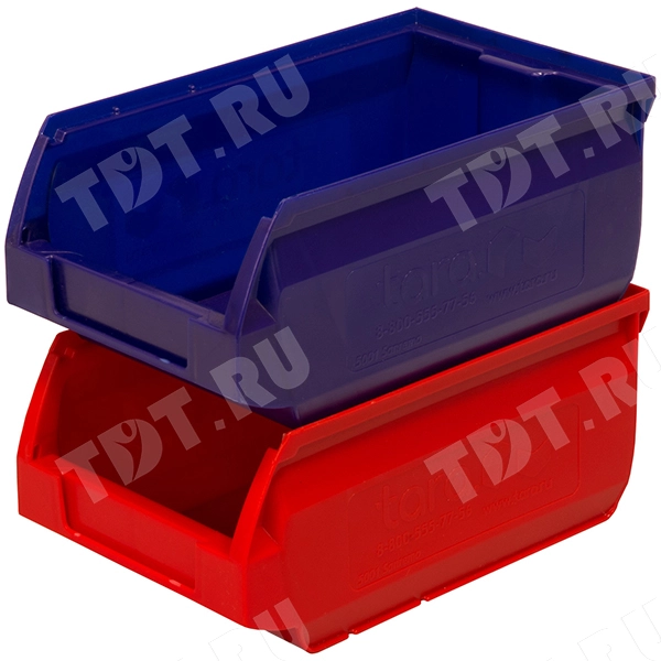 Ящик для склада Sanremo PP, красный, 170*105*75 мм