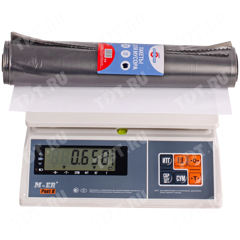 Полиэтиленовые мешки для мусора, ПСД пакеты 120 литров, 60*120 см, 10 шт./рулон