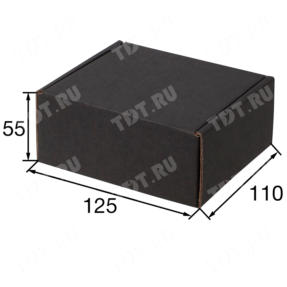 Короб КС-507 МГФ, чёрный, 125*110*55 мм