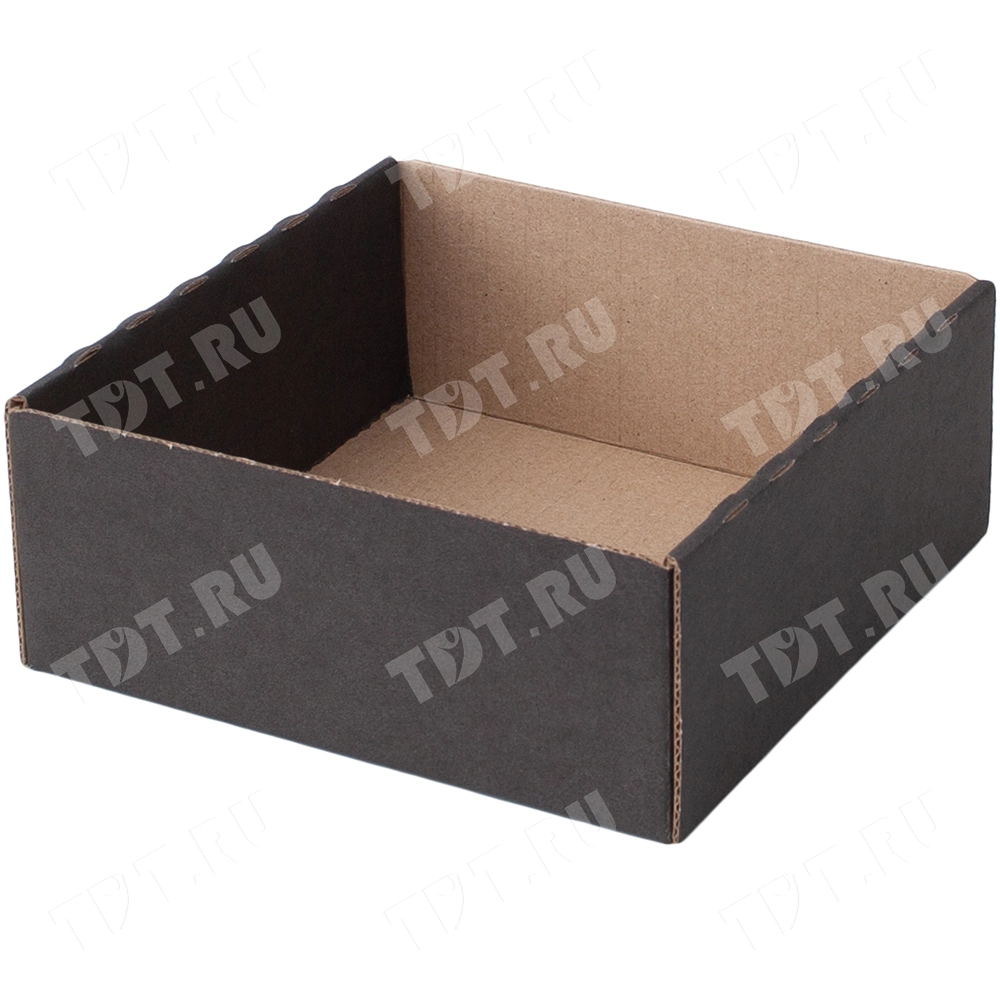 Коробка крышка-дно «Кубик», чёрная, 100*100*100 мм